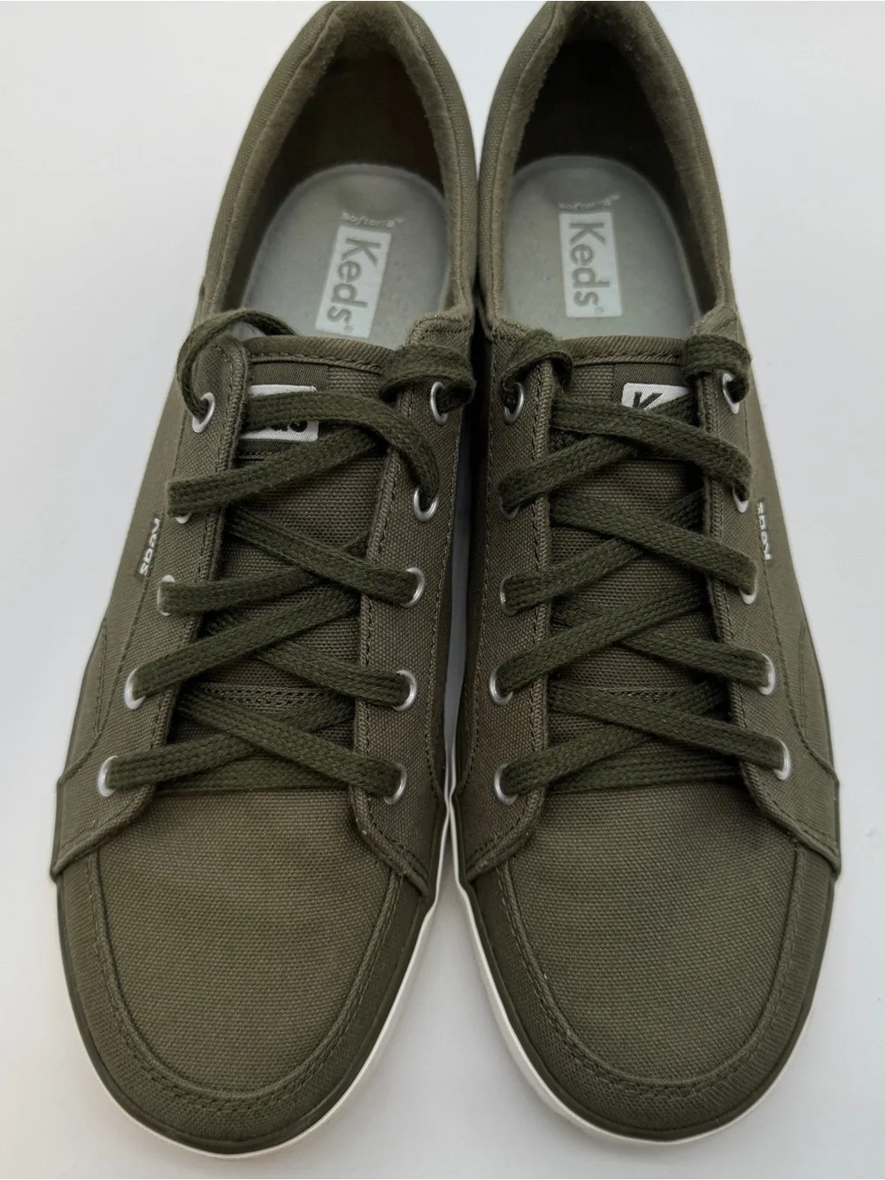Keds Womens Sneakers 9.5 Olive Army Green Gently Used Classic Canvas Shoes